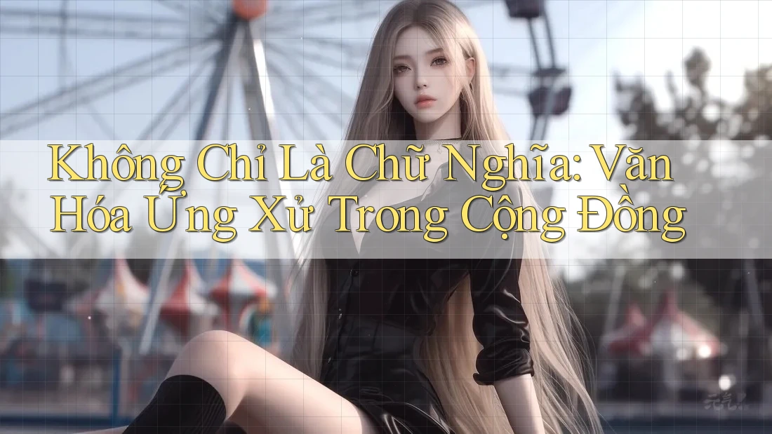 Không Chỉ Là Chữ Nghĩa: Văn Hóa Ứng Xử Trong Cộng Đồng Không Chỉ Là Chữ Nghĩa: Văn Hóa Ứng Xử Trong Cộng Đồng