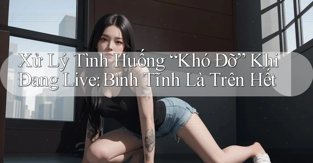 Xử Lý Tình Huống “Khó Đỡ” Khi Đang Live: Bình Tĩnh Là Trên Hết